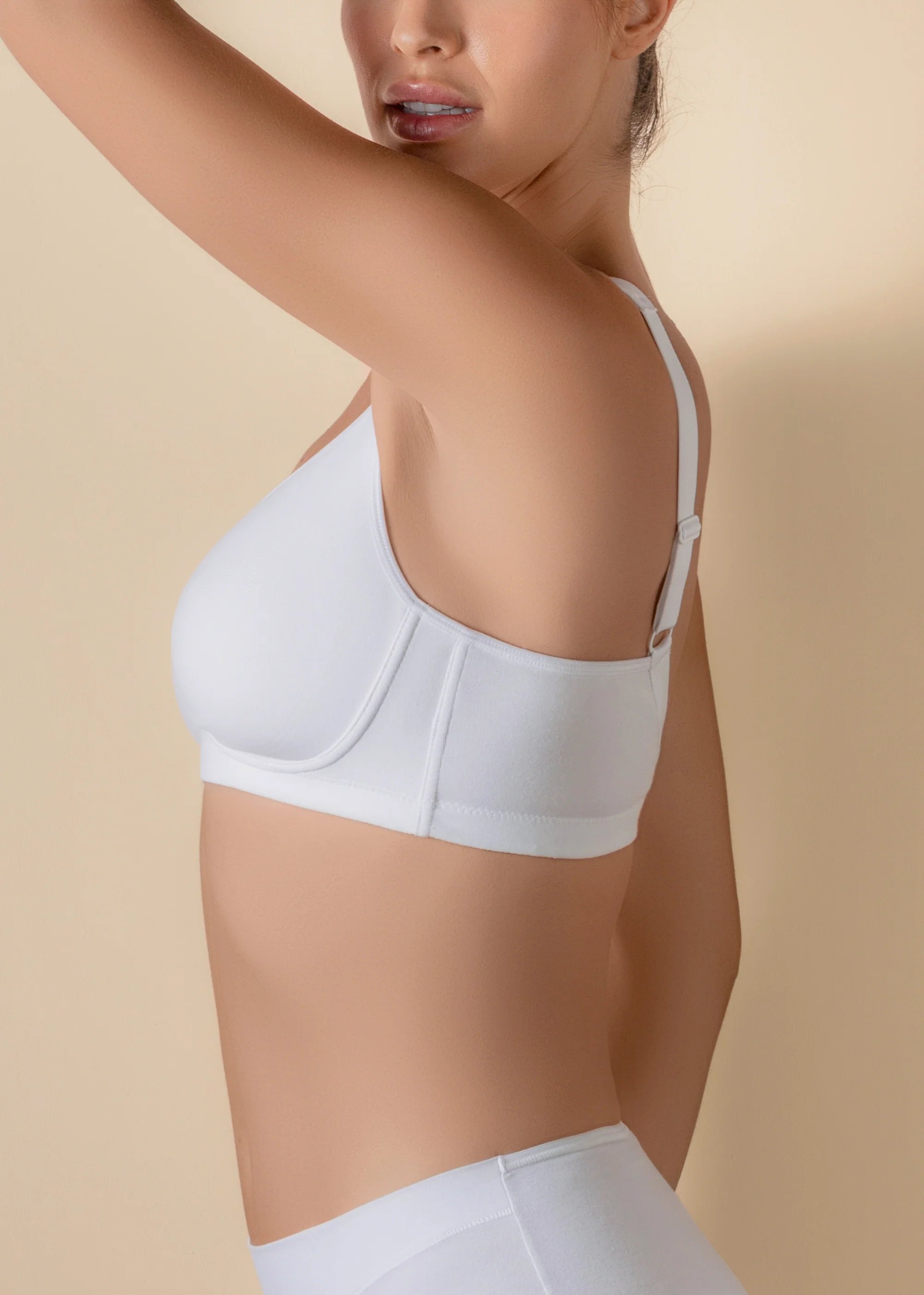 Reggiseno in cotone elasticizzato senza ferretto e senza imbottitura con spalline larghe comfort - Image 10