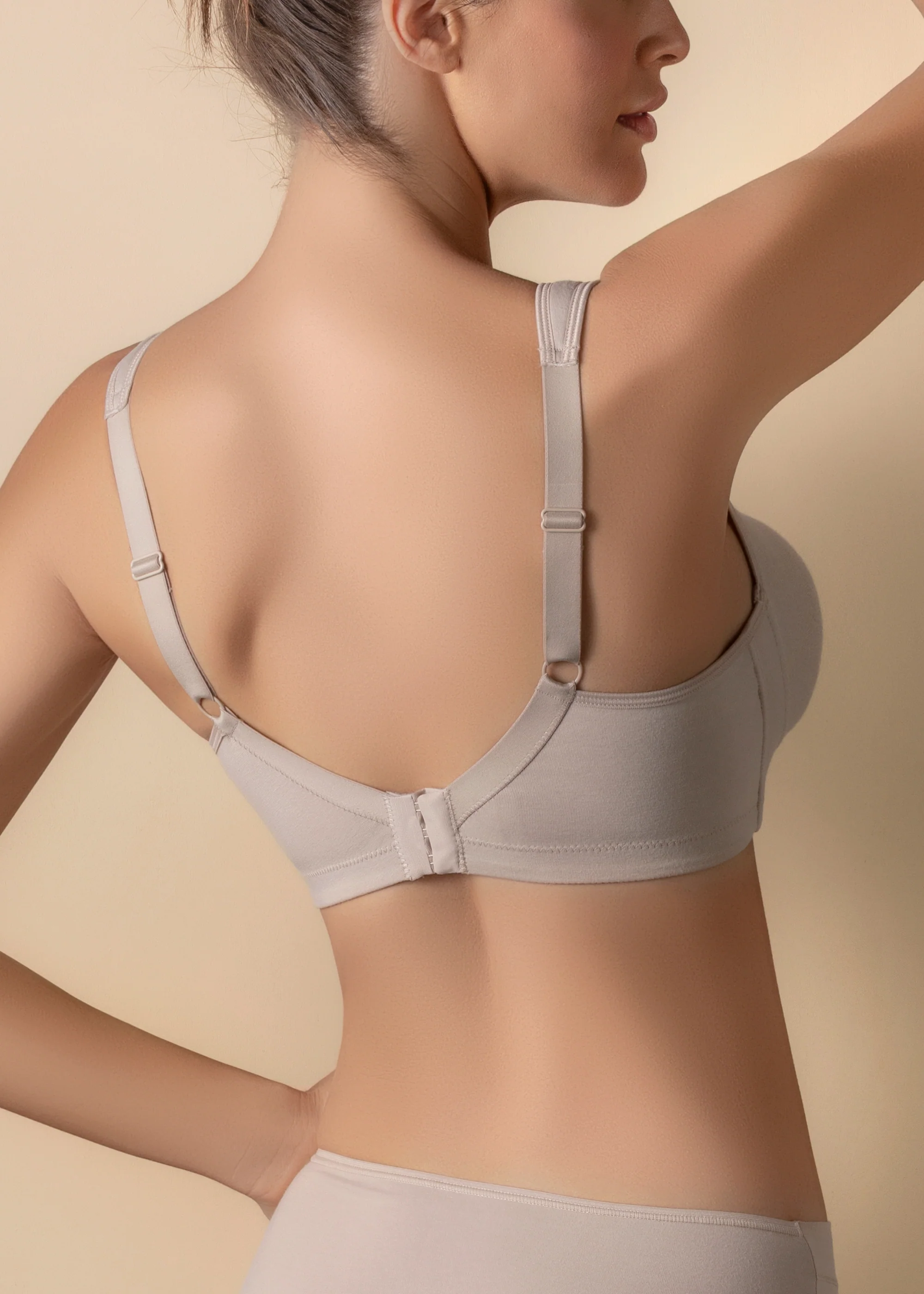 Reggiseno in cotone elasticizzato senza ferretto e senza imbottitura con spalline larghe comfort - Image 7
