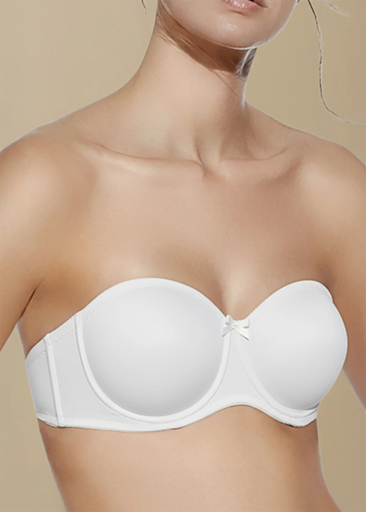 Reggiseno a fascia senza imbottitura con ferretto e profilo interno in silicone con spalline inseribili - Image 5