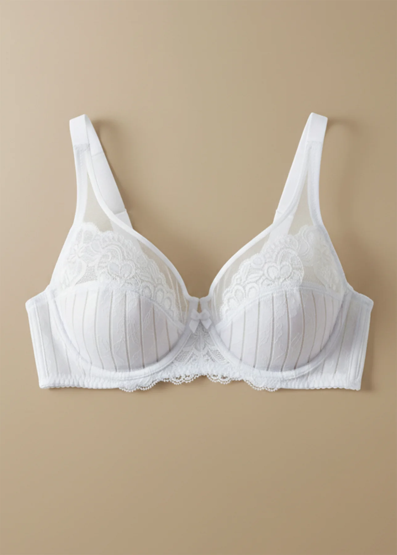 Reggiseno contenitivo in elegante pizzo floreale con ferretto senza imbottitura - Image 6